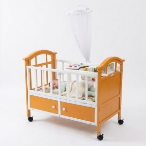 Berceau Bébé Avec Roulette + Table à Manger - Bois