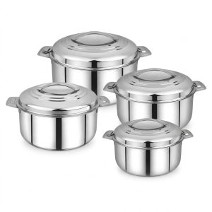 Ensemble Cocotte Isotherme en Acier Inoxydable de Haute Qualité Max Fresh, Nouveau Design Éco-Responsable, Chauffe-Plats Rocket