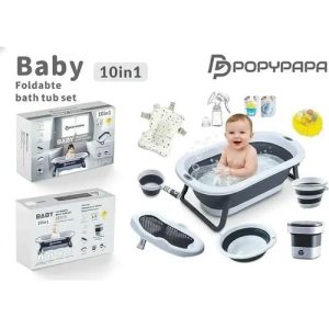 Ensemble de baignoire pliable Popy Papa 10 en 1