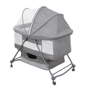 Grand Berceau Couffin Pour Bébé Gris
