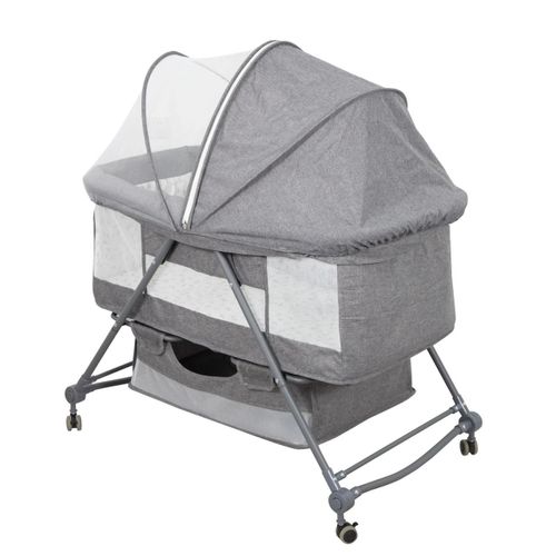 Grand Berceau Couffin Pour Bébé Gris