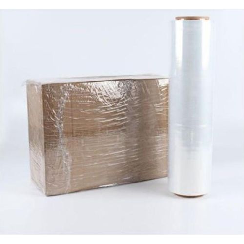 Grand Rouleau d'emballage en plastique. cellophane blanc