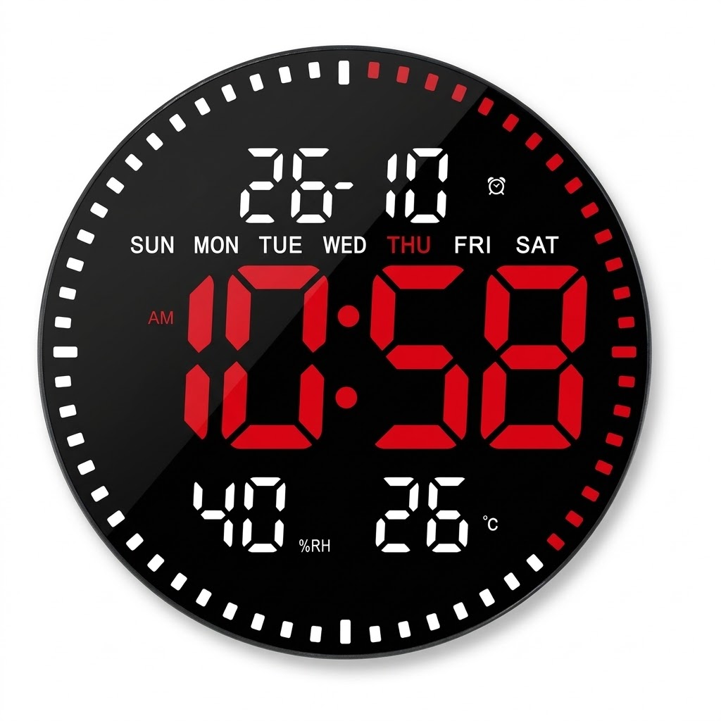 Horloge Numérique Réveil Moderne Table Simple Télécommande