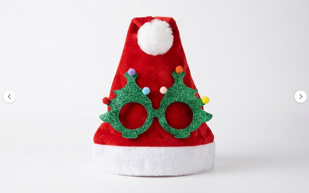 Lot de 12 Chapeau de Noël Pè-Noël en Peluche avec Lunettes et Moustache - Décoration &amp; Accessoire de Fête (Copie)
