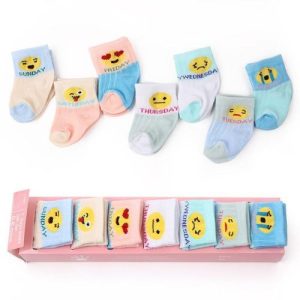 lot de 7 paires de chaussettes pour nouveau-nés garçons et filles 0-6 mois
