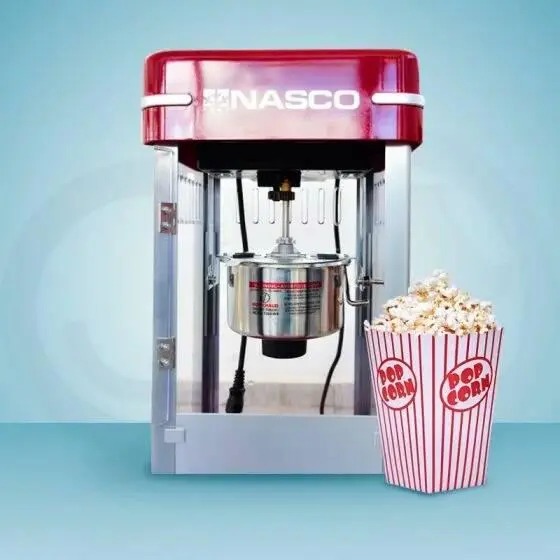 Machine à Popcorn Nasco – 370W – Capacité de maïs 10 tasses prêtes en quelques minutes-1