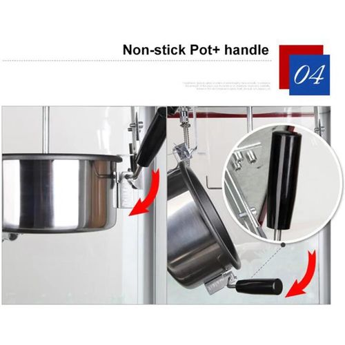 Machine à Popcorn Nasco – 370W – Capacité de maïs 10 tasses prêtes en quelques minutes-2