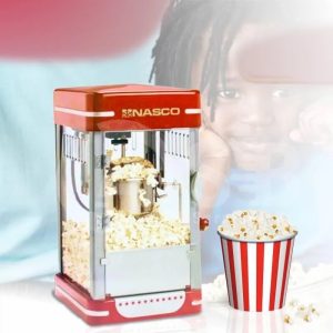 Machine à Popcorn Nasco – 370W – Capacité de maïs 10 tasses prêtes en quelques minutes