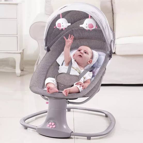Mastela transat Balançoire électrique pour bébé 3en1 – gris-1