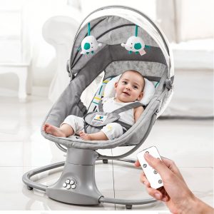 Mastela transat Balançoire électrique pour bébé 3en1 – gris
