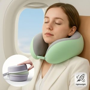 Oreiller de cou confortable en forme de U avec boîte de rangement - idéal pour les voyages, la sieste et l'utilisation au bureau (Copie)