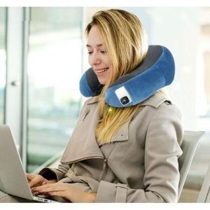 Oreiller de voyage à l'unité, Oreiller Cervical Confortable En Forme De U En Mousse à Mémoire De Forme - Bleu