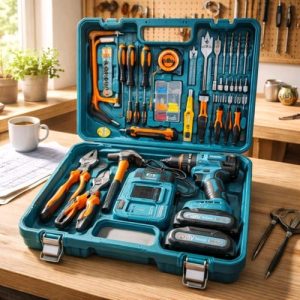PercVisseuse Perceuse Sans Fil +2 Batteries 128 Volts + 50 Pièces