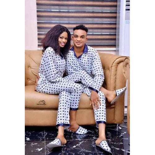 Pyjamas Couple Homme & Femme En Coton/satin - Bleu (Copie)