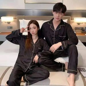 Pyjamas Couple Homme &amp; Femme En Coton/satin - Noir (Copie)