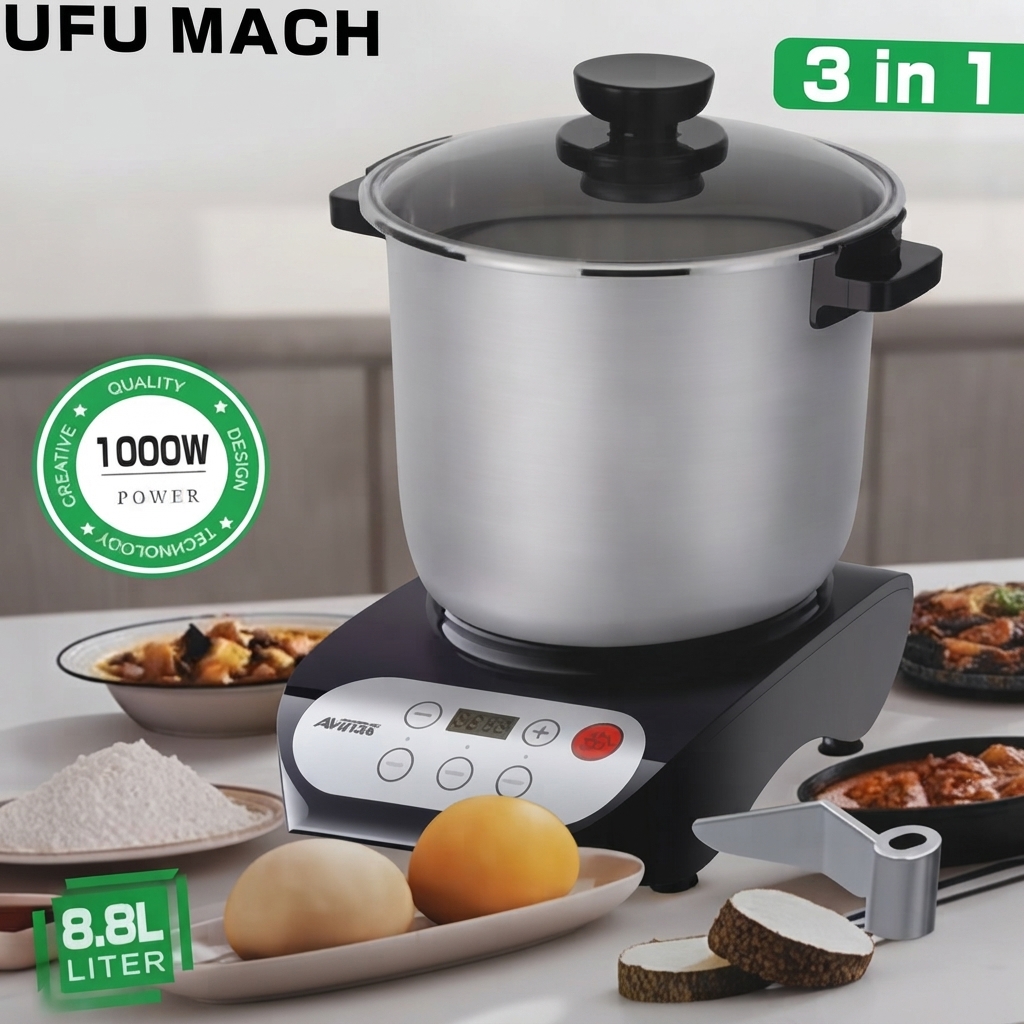 Robot culinaire électrique automatique 8,8L ( Placali - kabato - banku...)