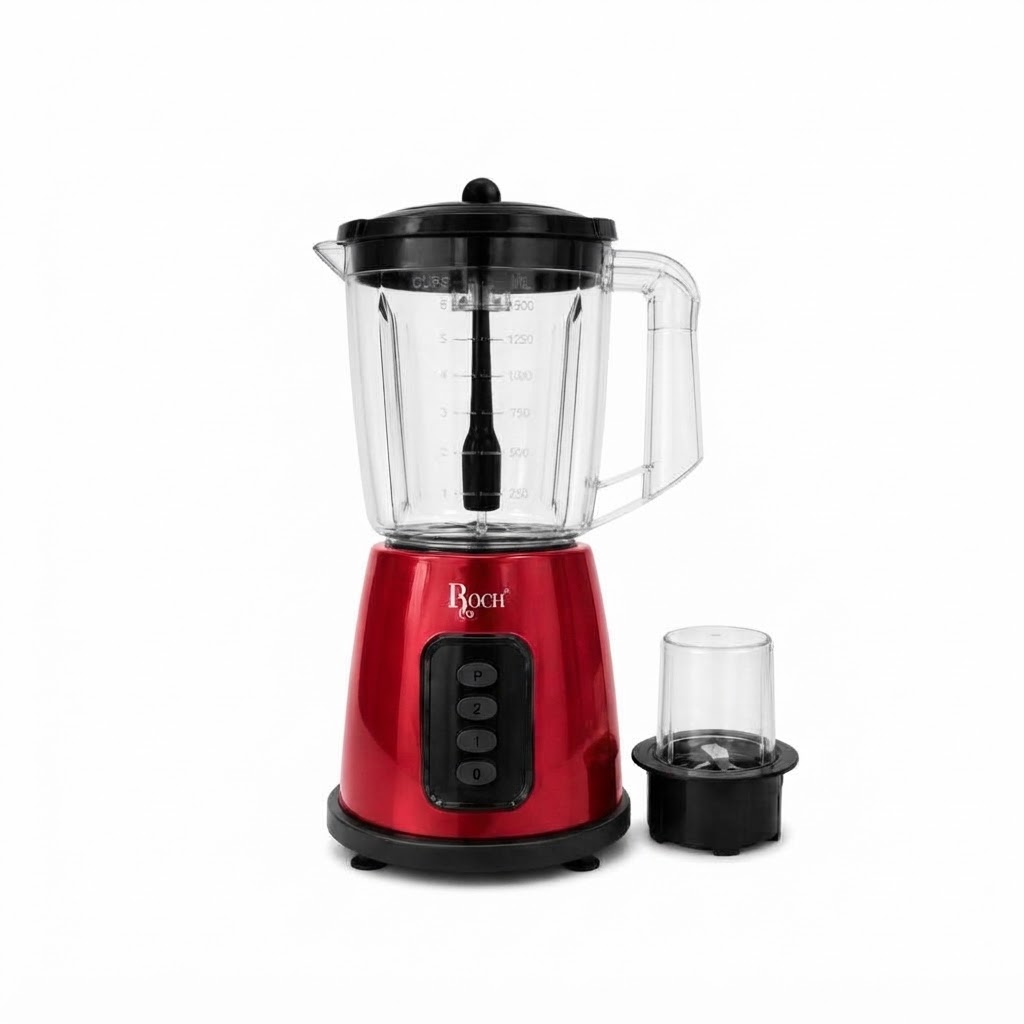 Roch Mixeur - 300W - 1.5 Litres - RBL-209-D - Rouge - 1 mois de garantie