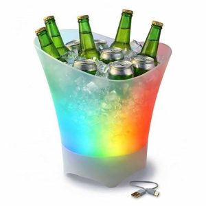 Seau lumineux à boissons avec enceinte Bluetooth – Accessoire Bar &amp; Fête