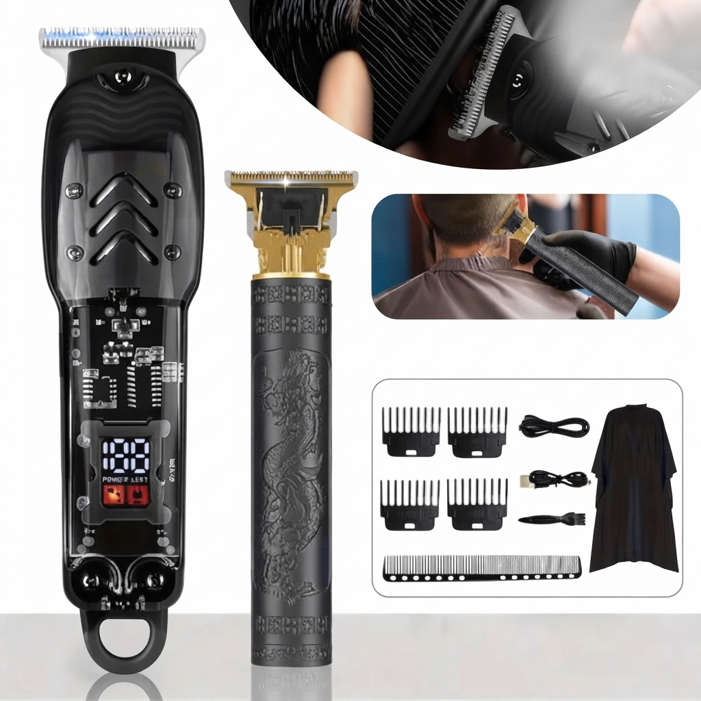 Tondeuses à Cheveux Pour Hommes 2 Pièces/Kit De Coupe De Cheveux Sans Fil