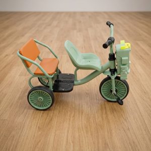Vélo Tricycle 2 en 1 pour enfant 2 à 6 ans à 3 roues – Musique et son - vert