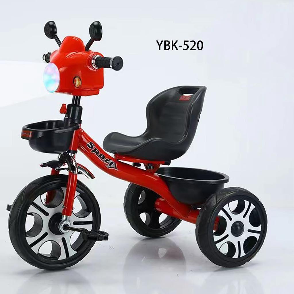Vélo Tricycle pour enfants 2 à 4 ans Avec Lumière et son - Rouge/Noir