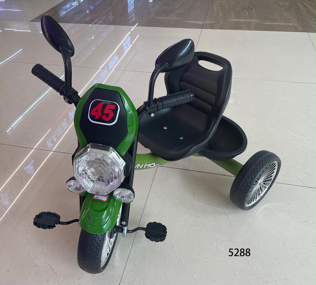 Vélo Tricycle pour enfants 2 à 4 ans - Avec Rétroviseur - Lumière et Son - Vert
