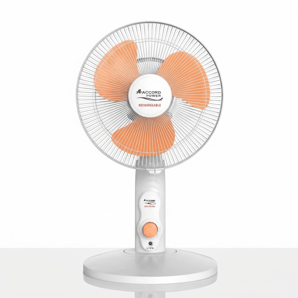 Ventilateur de table rechargeable 12" Accord Power - Orange