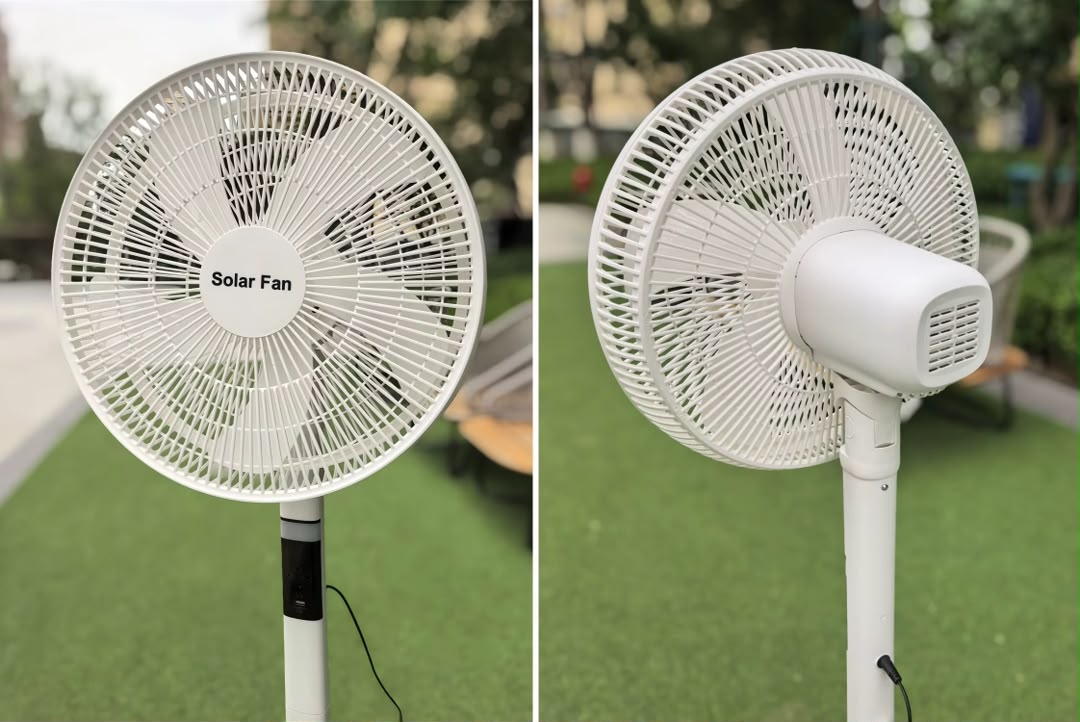 Ventilateur solaire rechargeable Avec panneau solaire - 16'' - Télécommande-2