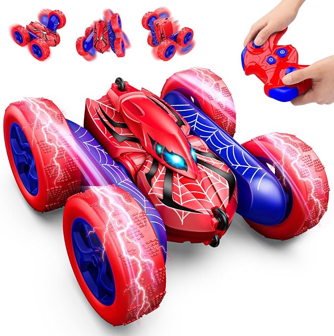voiture de cascade électrique, Noël, Pâques, 3 à 9 ans, idée cadeau pour garçon - Rouge